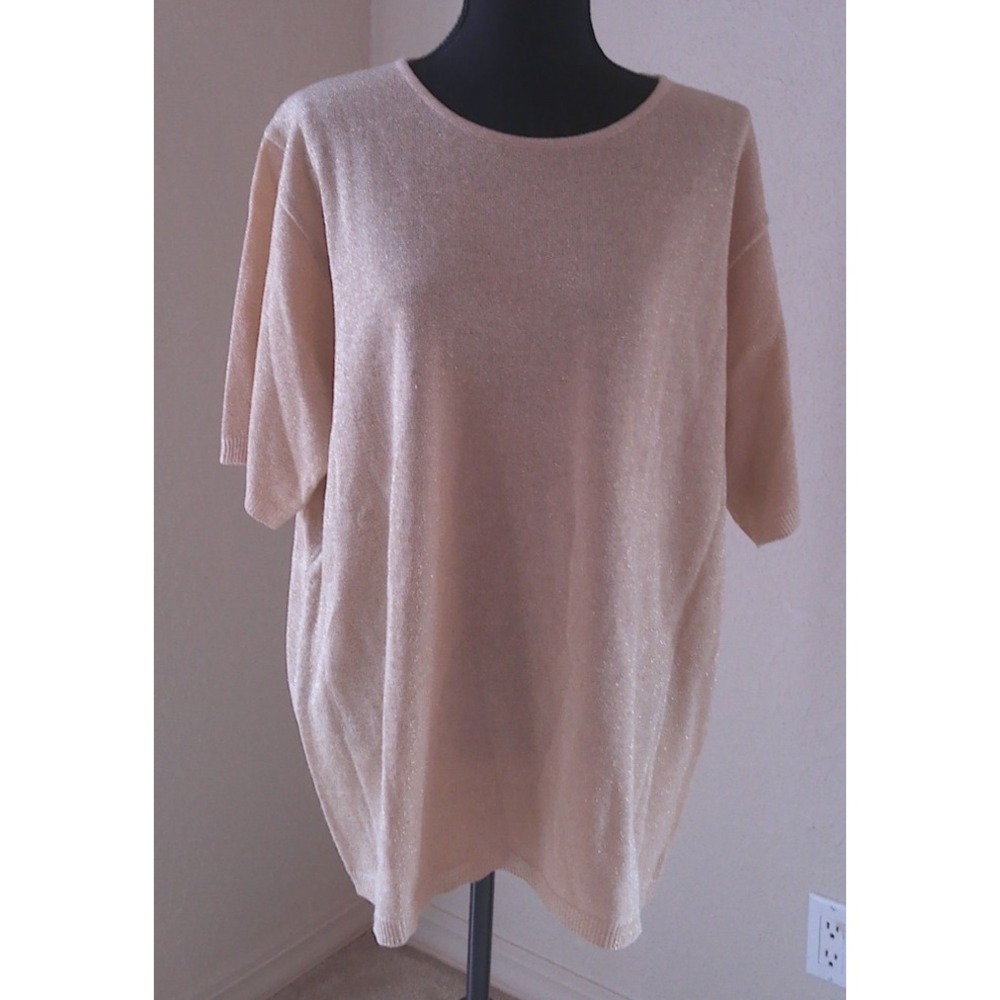 C.S.T. STUDIO GOLD SPARKLY SWEATER SIZE 1X